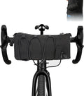 Simple Bar Bag for Adults – Waterproof Bike Front Bag with Side Pockets & Elastic Band, Cycling Handlebar Bag for Road, MTB & Commuter Bikes (Black)