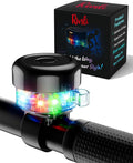 Bike Bell for Kids & Adults, LED Light Up Bike Bell Loud Crisp Sound Bicycle Bell with 3 Lighting Mode, Rechargeable Adjustable Strap Bike Accessories Fits Most City Bike Mountain Bike Children's Bike