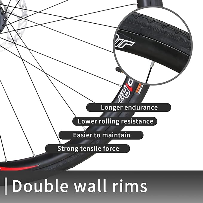 EUROBIKE Road Bike,21 Speed Bicycle with Disc Brake,700C Wheels Road Bikes for Men or Women,49cm/54cm Frame for Adult Cycling Bicycle