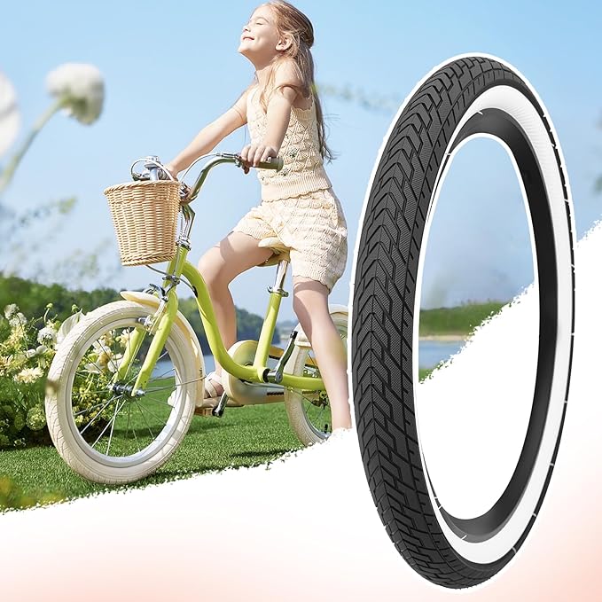 ZUKKA 20 x 2.35 Bike Tire 1/2 Pack 20 inch x 2.35 BMX Bike Tire Folding Replacement Tire for MTB Mountain Bike, BMX Bicycle Commuter Bike