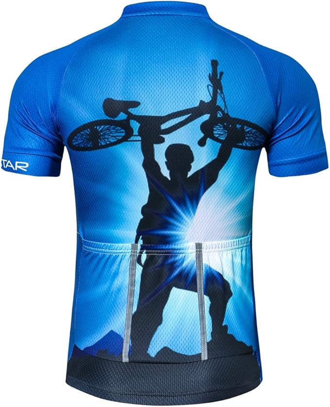 Sportswear Cycling Jerseys Short Sleeve Bike Clothing Bike top Men MTB Jersey Breathable Summer Black