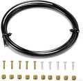 Bike Hydraulic Brake Hose Kit, 2500mm Bike Brake Oil Tube ID.2mm x OD.5mm with BH59 BH90 Brass Ferrules and Barbs Compatible with Shimano BH59 BH90 Avid Sram System