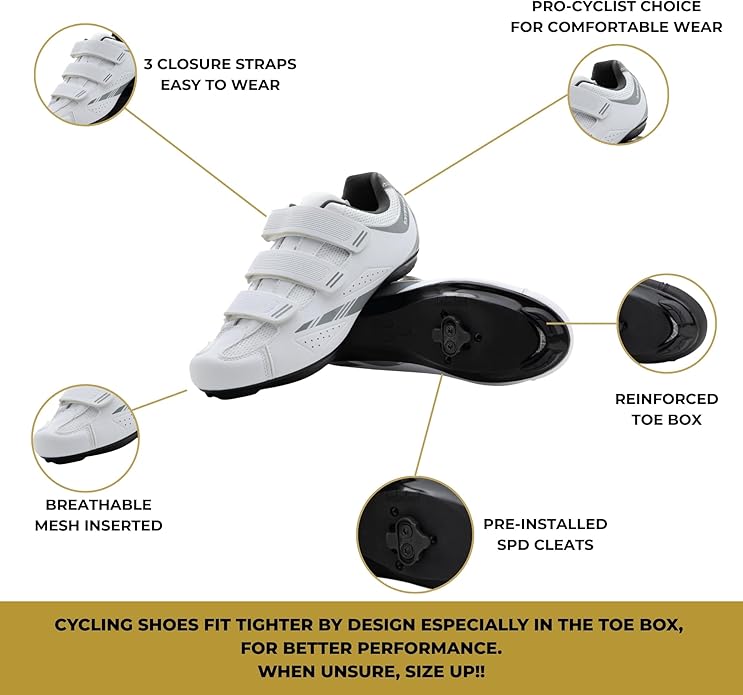 Tommaso Pista 100 SPD & Peloton Shoes for Women—Ready to Ride with Peloton Delta Cleat or SPD Cleats for Various Indoor Bikes—Explore Vareity Cycling Shoes & Bike Accessories