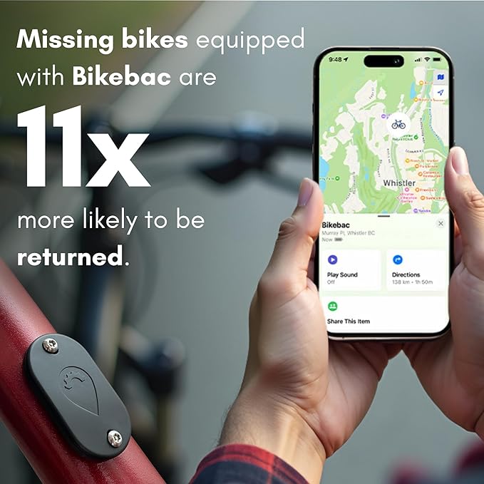 Tracker - Bike Tracker with Apple Find My - Global GPS Location on iPhone, iPad, Mac & Apple Watch - Waterproof
