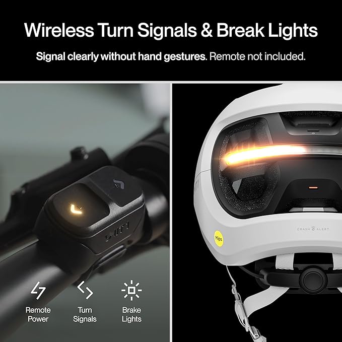 AURA Smart E-Bike Helmet with MIPS Safety, NTA-8776 Certified for 28mph, Integrated 500 Lumen LED Lights, Crash Detection, Turn Signals and Automatic Brake Light