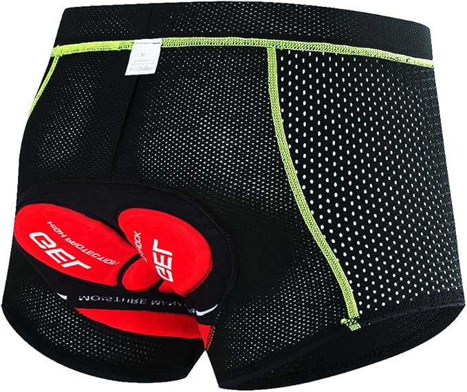 Mens Cycling Underwear Shorts 5D Gel Padded Bike Bicycle MTB Liner Undershorts Quick-Drying Breathable Underpants