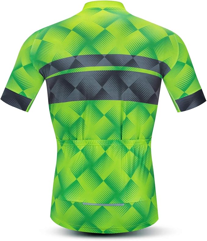 Men's Cycling Jersey Short Sleeve Bike Shirts Bicycle Jacket with Pockets