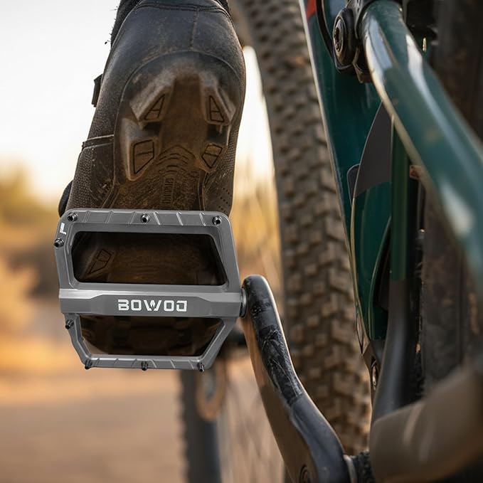 Bike Pedals 9/16" Lightweight Non-Slip Bicycle Platform Pedals - Fits Most Adult Bikes & Mountain Bikes &MTB, Road Bikes and Slip-Resistant Design