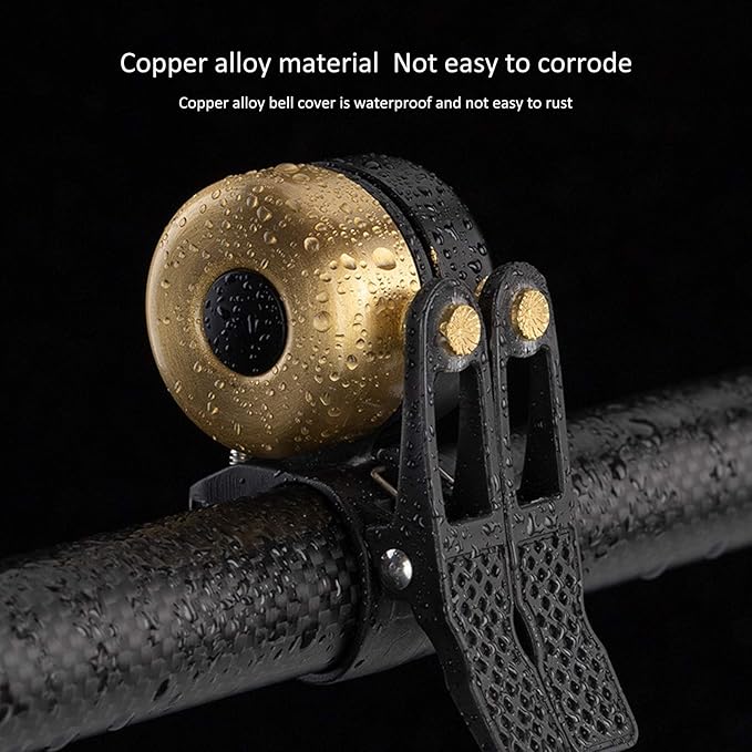 plplaaoo Classic Bike Bell,Bicycle Bell, Vintage Bicycle Double Bell Loudly Sound Mountain Bike Horn Knocking Cycling Accessory, Clearer Louder Longer Sustained Purer Tone, Classic Bike Bell Vint