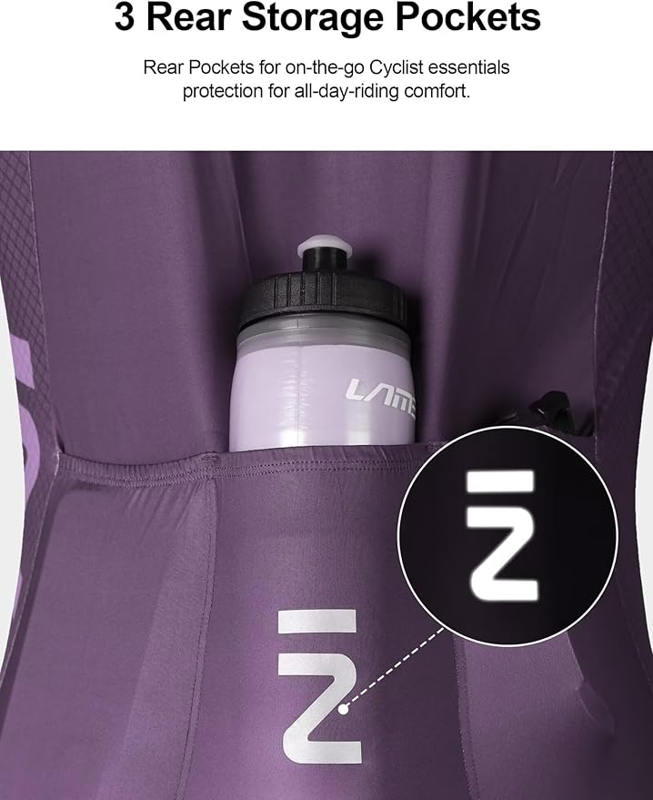 INBIKE Cycling Jersey Men, Long Sleeves Quick Dry Bike Shorts with Pockets, Moisture Wicking Bicycle Tops for Road Biking MTB