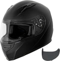 VCAN VX Lightweight Full Face Motorcycle Street Bike Helmet with Extra Tinted Visor, Coolmax Technology & OTG Ready, DOT Approved