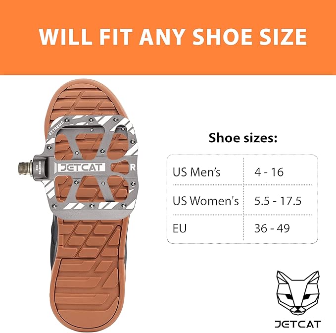 Mountain Bike Pedals Flat - MTB Pedals Flat, Bicycle Pedals, Road Bike Pedals, BMX Pedals, for BMX MTN Road Gravel EBike, Specialized Parts, Adults, Aluminum Metal Stamp 9/16"