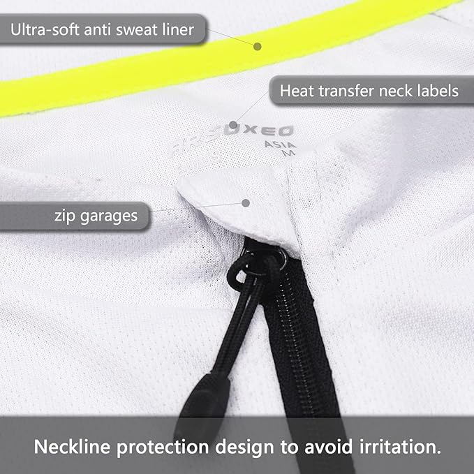 ARSUXEO Men's Full Zipper Long Sleeves Cycling Jersey Bicycle BikingBike Shirt 6030