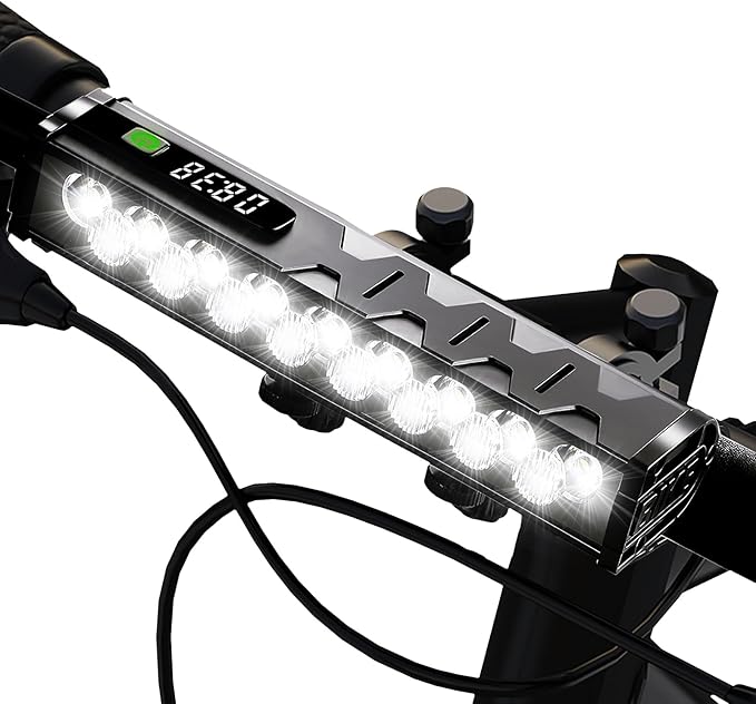 4800 Lumen Bike Lights, USB-C Rechargeable Bicycle Light, Super Bright Bike Lights for Night Riding, IP65 Waterproof Bicycle Headlight, for Commuters Adults and Children