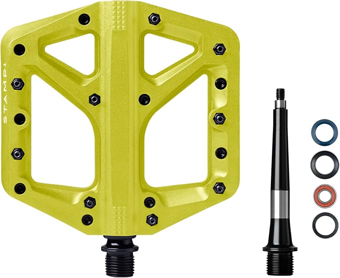 Crankbrothers Stamp Flat MTB Pedals - Size-Specific, Lightweight, Versatile, Durable Bike Pedals