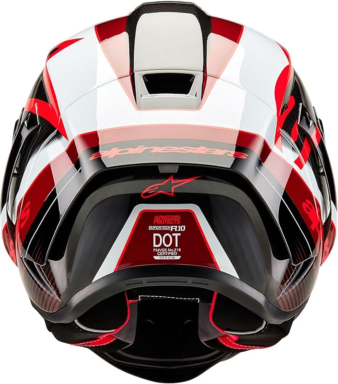 Alpinestars Supertech R10 Team Helmet, Carbon Fiber, Aerodynamic Full-Face Design, Ventilation & Safety, DOT & ECE Certified for Street & Track Riders