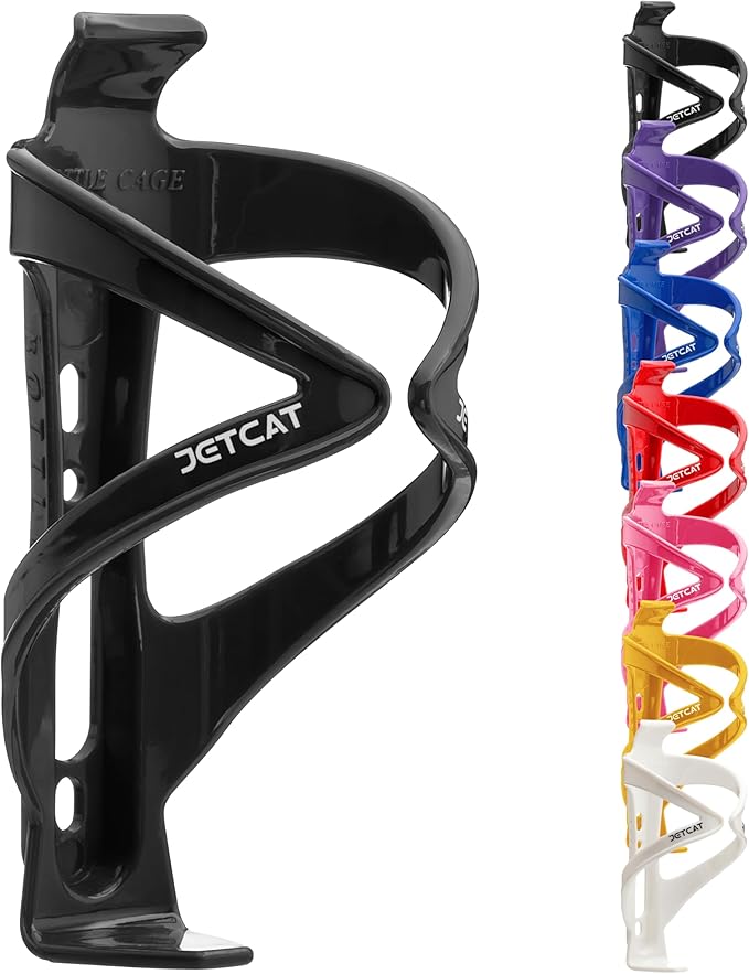 Bike Water Bottle Holder – Bike Cup Holder & Bike Water Bottle Cage for Bicycle, MTB, Mountain, Gravel, Road, eBike | Adult/Kids, Carbon Fiber Biking Accessories Black