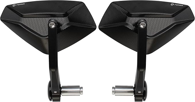 FENRIR Motorcycle Handlebar Bar End Mirror CNC Aluminum Black Cafe Racer Anti-vibration Anti-glare Large field of view universal 7/8" 22MM For Sport Naked Street Bike Cruiser Scooter