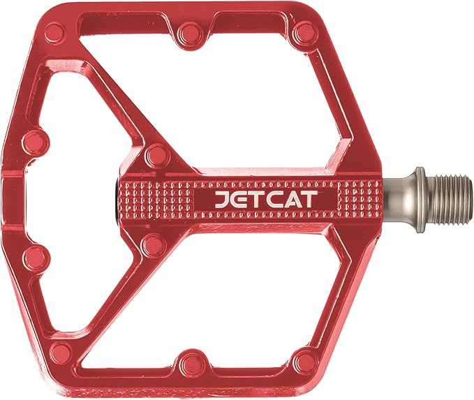 Mountain Bike Pedals Flat - MTB Pedals Flat, Bicycle Pedals, Road Bike Pedals, BMX Pedals, for BMX MTN Road Gravel EBike, Specialized Parts, Adults, Aluminum Metal Stamp 9/16"