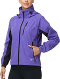 Nepest Womens Cycling Rain Jackets Lightweight Waterproof Biking Running Windbreaker UPF 50+ Reflective Packable Hooded