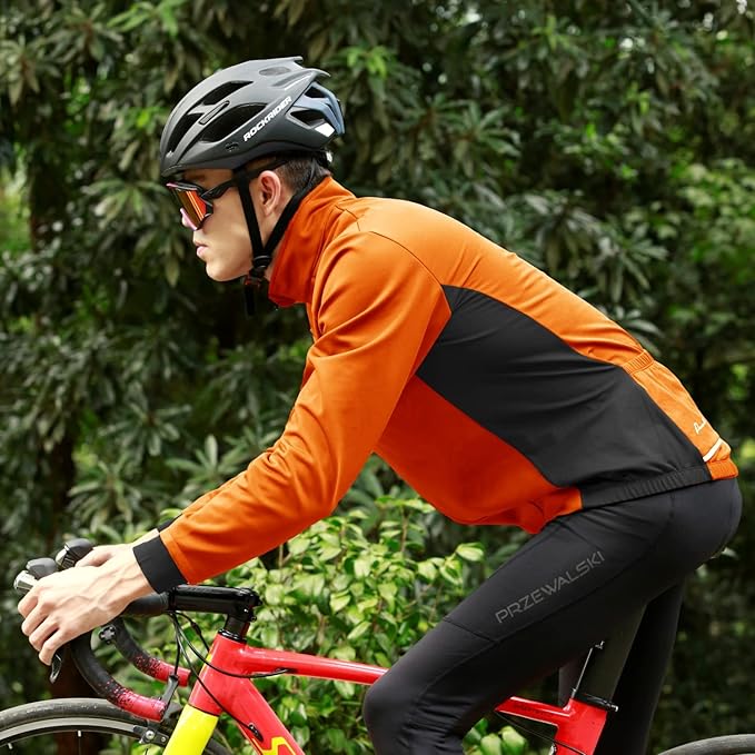 Przewalski Cycling Bike Jackets for Men Winter Thermal Running Jacket Windproof Breathable Reflective Softshell Windbreaker