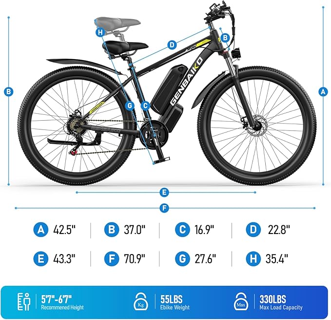 29" Electric Bike for Adults, Max 37MPH 2000W Peak 921.6WH Electric Mountain Bike, 80 Miles Ebike 21-Speed Gears, IP7 Waterproof E Bicycle E Bike for Commuter