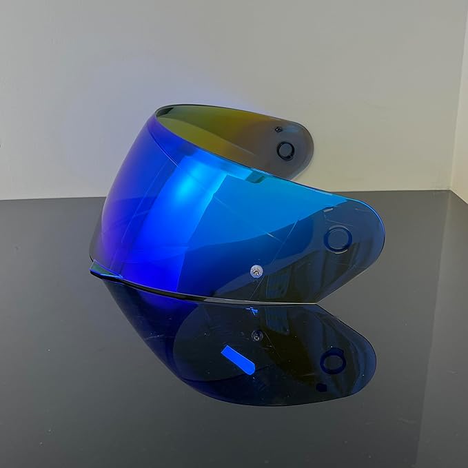 BSTOP i90 Face Shield Visor Sunscreen for HJC HJ-33 i90/i91 Helmet Visor Replacement Windshield Sunshield (Revo Deep Blue-day use only)