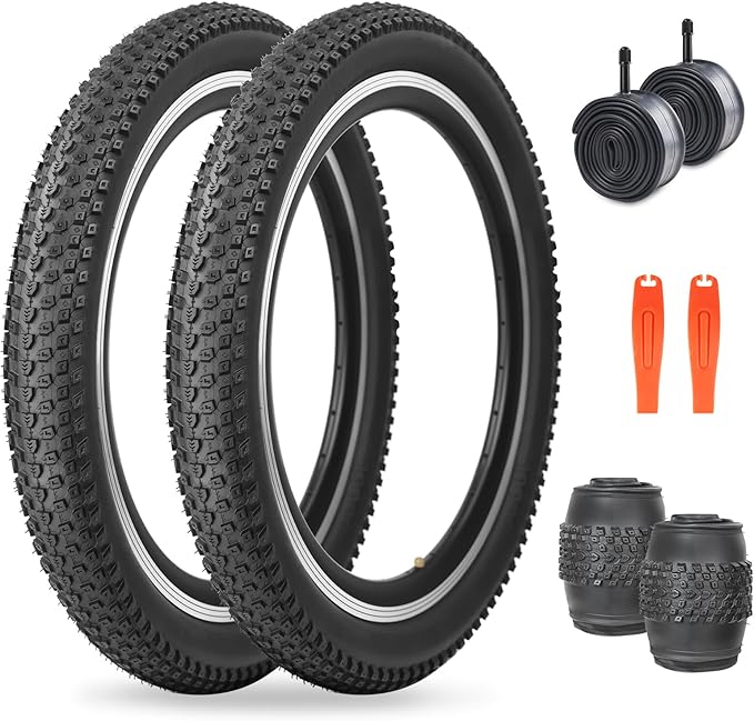 ZUKKA Bike Tire 20/24/26/27.5/29 x 2.125 Bike Tire 2 Pack Mountain Bike Tire Folding Replacement Tire for MTB Mountain Bike, Kids