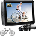 FEISIKE Handlebar Bike Mirror, Bicycle Rear View Camera with 4.3'' HD Night Vision Function, 145° Wide Angle View, Adjustable Rotatable Bracket, Compatible with Bicycle, Mountain, Road Bike
