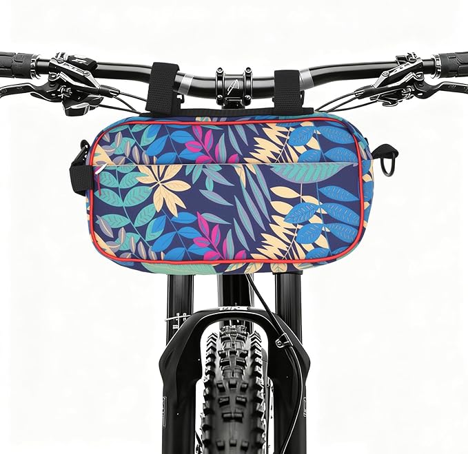 Large Capacity Bike Handlebar Bag, Waterproof Bicycle Bags for Handlebars with Shoulder Strap, Multifunctional Cycling Front Pouch, Bike Crossbar Tool Storage Bag for Urban Outdoor Road MTB