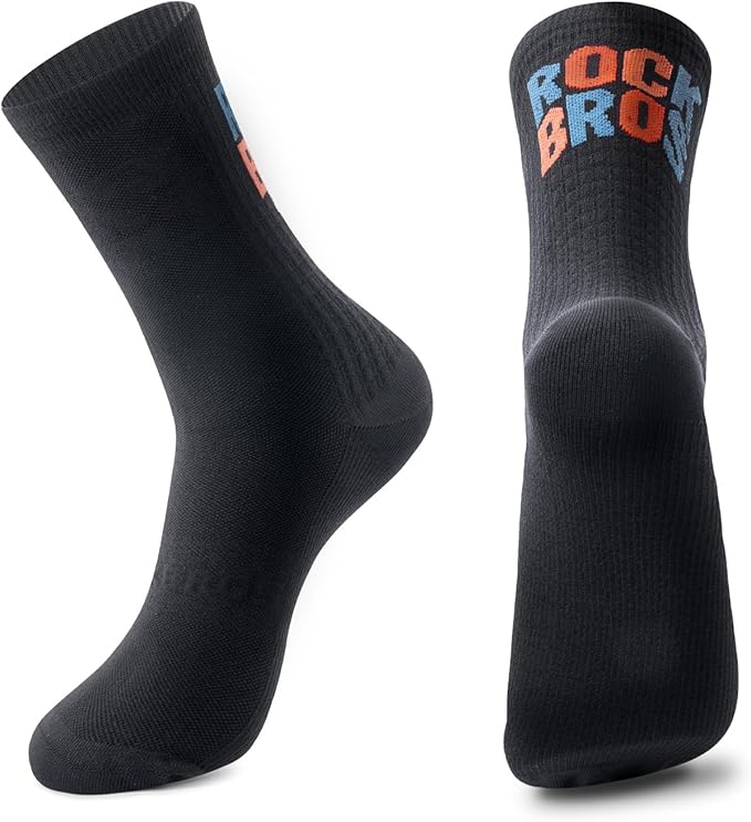 ROCKBROS Cycling Socks,Crew Length Bike Socks,Shock-Absorbing & Non-Slip,4-Season Versatilefor Men Women