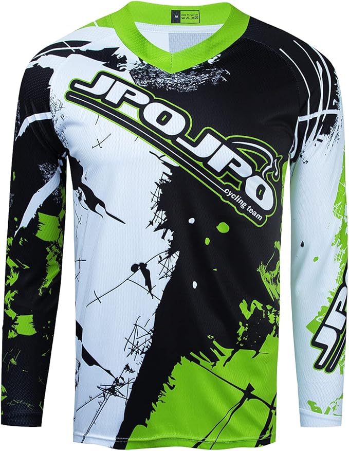 Men's Mountain Bike Jersey Long Sleeve Off-Road Clothing Downhill&Motocross Shirts Breathable/Moisture-Wicking Tops