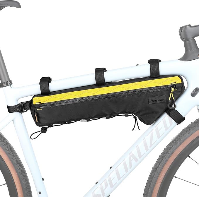 Rhinowalk Bicycle Front Frame Bag Bike Under Top Tube Triangle Waterproof Bag 2.4L Cycling Accessories Nylon Pack Pouch for MTB Road Bike Cycling Commuting and Outdoor Adventures