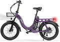 1200W Peak Folding Electric Bike for Adults, 28MPH 48V 10.4Ah Removable Battery, 55-Mile Range, 20"x3" Fat Tire, Step-Thru Ebike with Basket 7-Speed – Commuter E-Bike