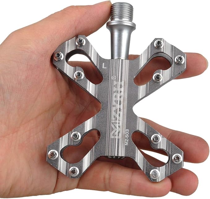 ThinkTop 3 Bearing Ultralight MTB BMX Road Mountain Bike Pedals Platform Flat Aluminum Sealed Ever Lubricate Bearing Axle 9/16 Inch