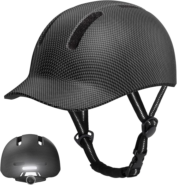 Shinmax Adult Bike Helmet for Men & Women - Lightweight Adjustable Baseball Cap Style Cycling Helmet with Reflective Strip, Perfect for Urban Commuter & Road Biking