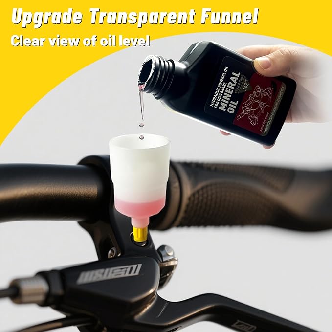 Brake Bleed Kit, Bicycle Hydraulic Brake Bleed Kit Including 150ML Mineral Oil for Shimano,TEKTRO, TRP Hydraulic Disc Brakes