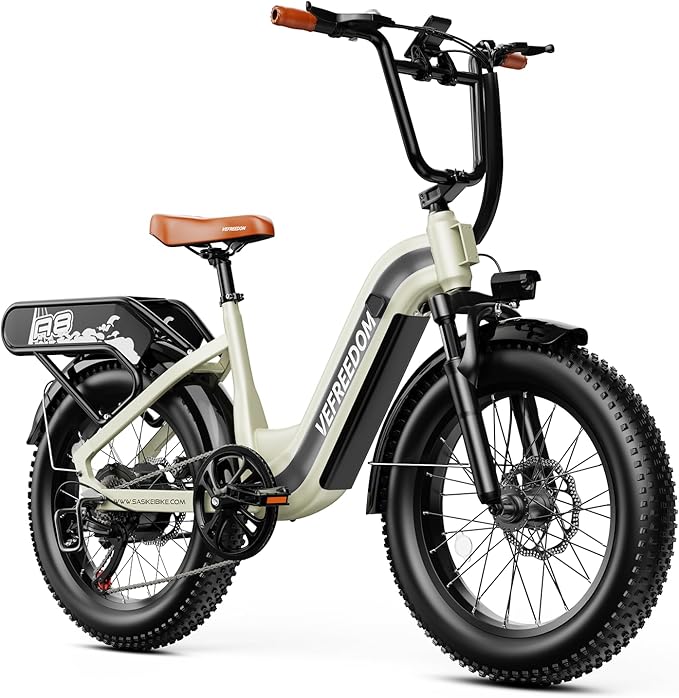 1500W Electric Bike for Adults,48V 20Ah Removable Battery Fast Ebike,Max 70Miles & 30MPH,20" x4.0 Fat Tire Electric Mountain Bike,7-Speed, Step-Thru Commuting Bicycle