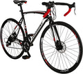 EUROBIKE Road Bike 700C Wheels 21 Speed Dual Disc Brake Bicycle 54cm Frame Bicycle for Men