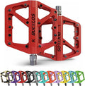 BUCKLOS Mountain Bike Pedals MTB Pedals Flat, Adult Bicycle Road Bike Large Platform Nylon Non-Slip Pedal for Gravel Bike/Hybrid Bike 9/16"