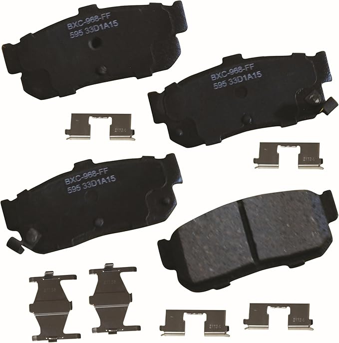Bendix Premium SBC595 Ceramic Rear Brake Pads for INFINITI G20 1996-1994, Nissan Altima 1997-1996, Maxima 1994-1992