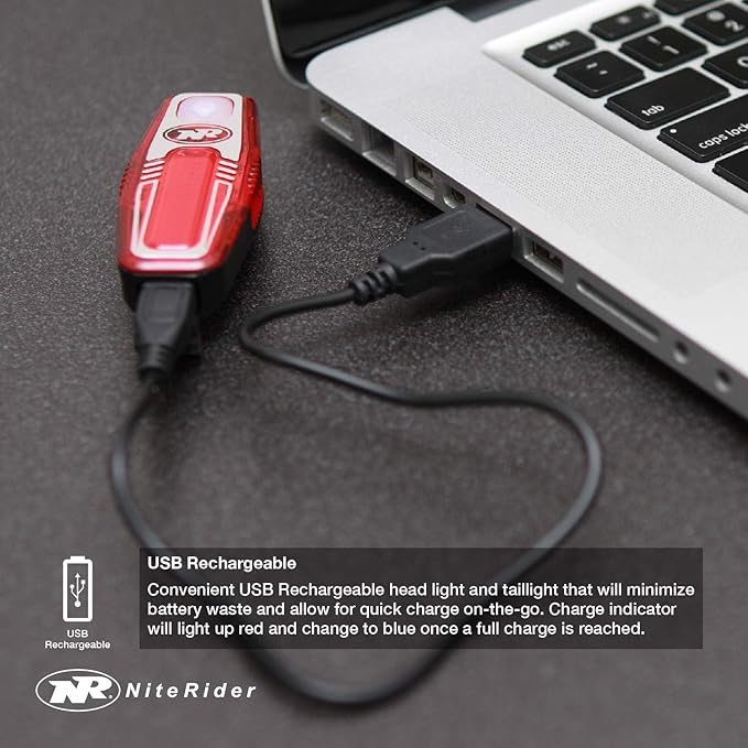 NiteRider Lumina Micro 850 Front Bike Light Sabre 80 Rear Bike Light Combo Pack- LED USB Rechargeable Bicycle Headlight Water Resistant Mountain Road City Commuting Cycling Safety Flashlight, Black