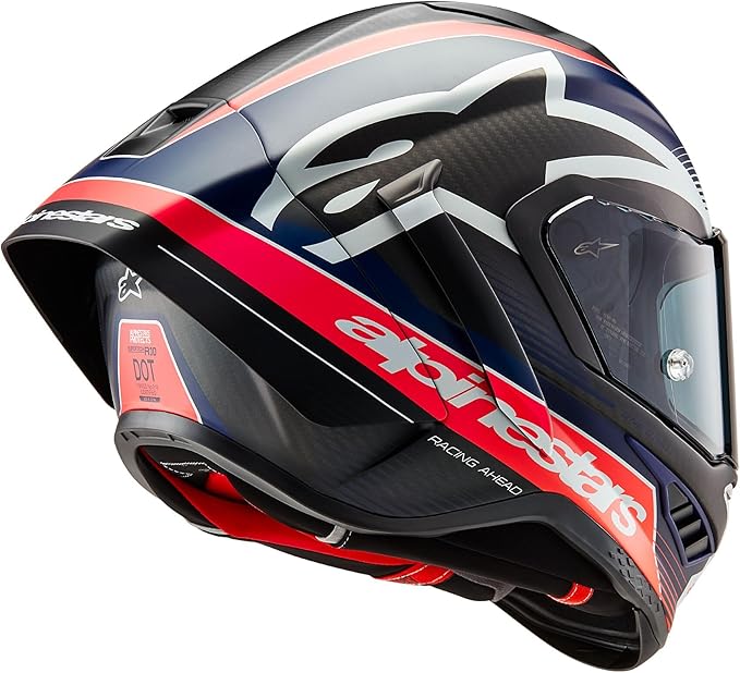Alpinestars Supertech R10 Team Helmet, Carbon Fiber, Aerodynamic Full-Face Design, Ventilation & Safety, DOT & ECE Certified for Street & Track Riders