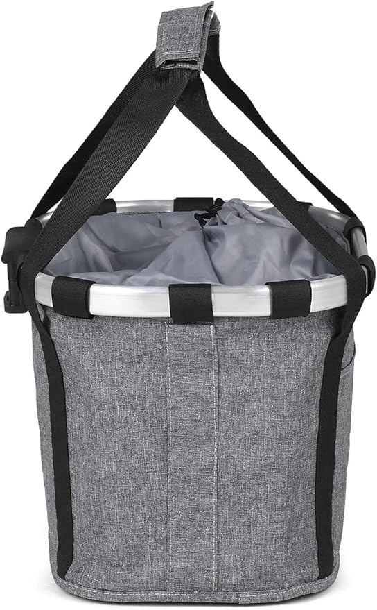 Lixada Bike Basket, Small Pet Cat Dog Carrier Bicycle Handlebar Front Basket Folding Detachable Removable Easy Install Quick Released Picnic Shopping Bag, Max. Bearing: 11lbs