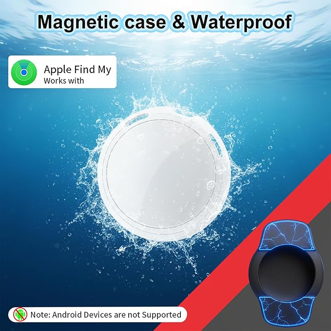 Mini GPS Tracker for Car Work with Apple Find My (iOS Only) Real Time Global Coverage Locator Tracking Devices for Vehicles Hidden Magnetic Case for Kids Dogs Cats Truck No Subscription No Monthly Fee
