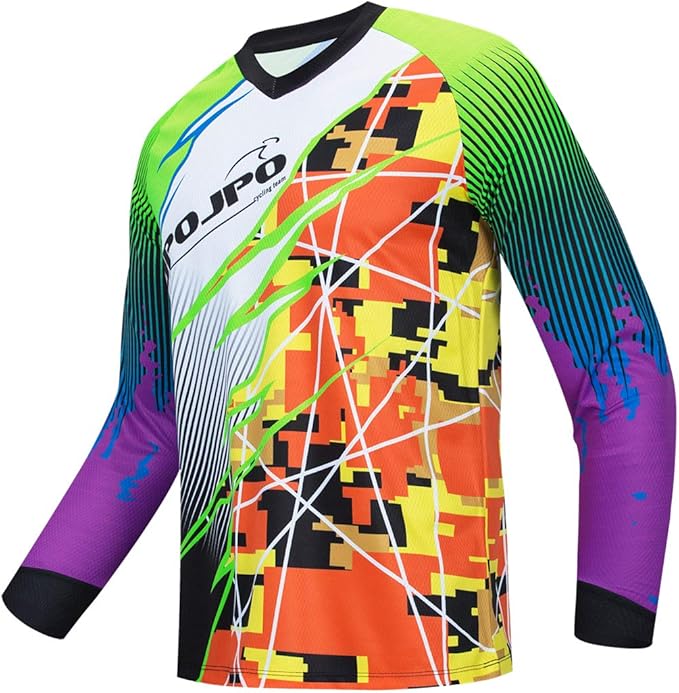 Men's Racing Shirts Summer Motocross Jersey Bicycle Sportswear MTB Jersey Long Sleeve Mountain Bike Clothes