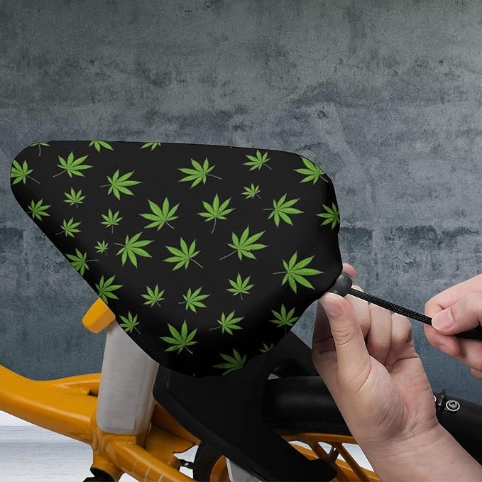 Adjustable Exercise Bike Seat Cover, Soft Cushion Indoor Outdoor Dust Resistant Protection