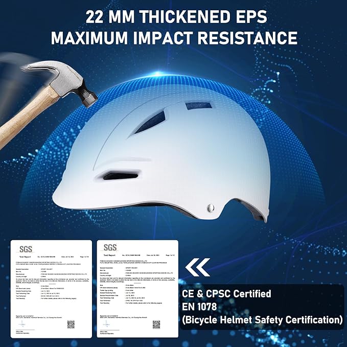 Bike Helmet for Adults, Bicycle Helmet Women Men, Lightweight Commuting Road Biking Skating Cycling Helmet with Adjustable Dial