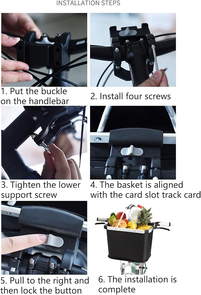 Hedume Bicycle Basket, Folding Detachable Bike Basket, Multi-Purpose Bike Handlebar Basket Front for Pet, Shopping, Commuter, Camping and Outdoor, Quick Release Easy Install