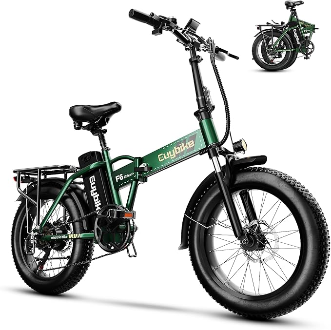 1000W Folding Electric Bike,48V 20AH Removable Battery E Bike,30+MPH,80 Miles Max Range Electric Bike for Adults,20" Fat Tire Foldable ebike,Adult Electric Bicycle for Commute Beach Snow